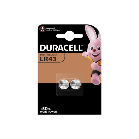 Duracell LR43 G12 Knopfzelle Alkali-Mangan (2er Blister)
