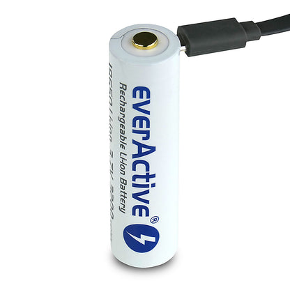 everActive 18650 3.7V Li-ion 3200mAh micro USB Batterie mit BOX und Ladekabel