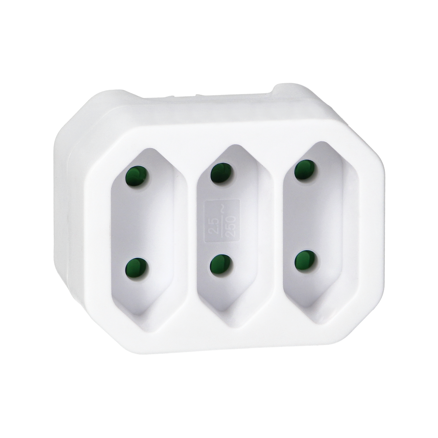 Splitter 3x2P Euro, weiß