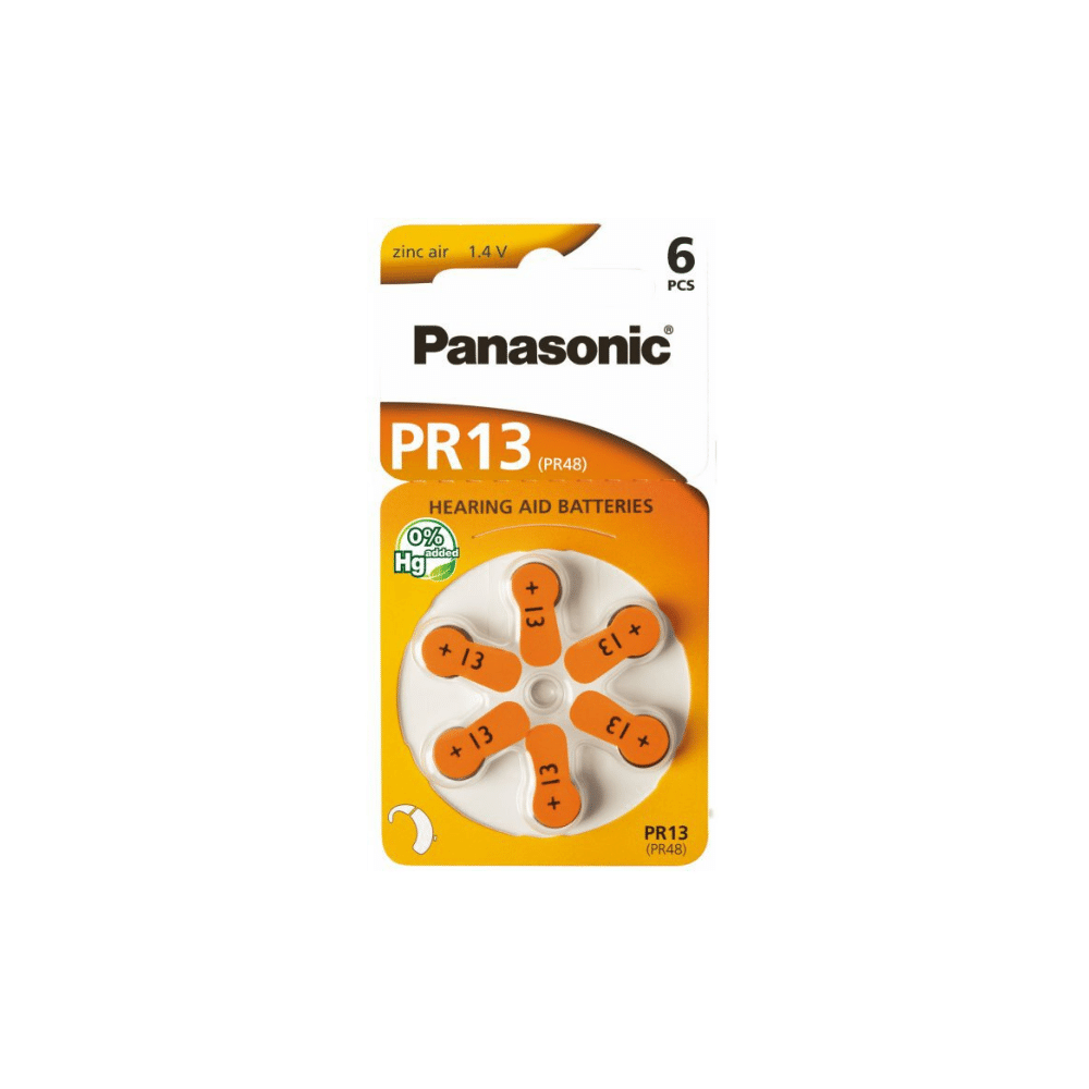 Panasonic Hörgerätebatterien - PR48 Typ 13 Orange - 6er Packung