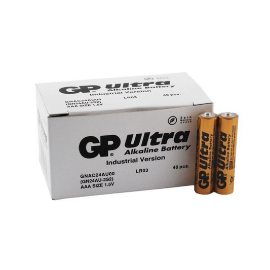 40 x GP Batteries AAA LR03 Micro Ultra Alkaline Industrial 1,5V  1300mAh