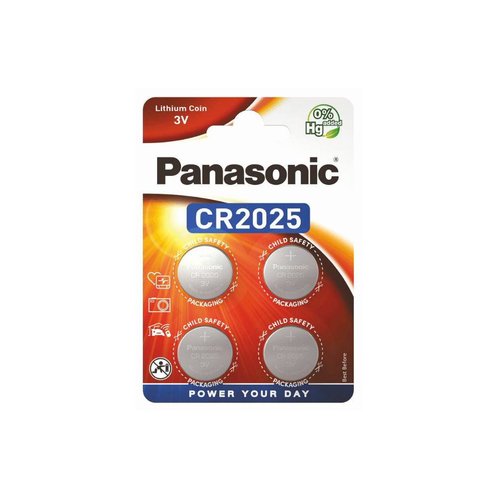 Panasonic Knopfzelle CR2025 Lithium 3V (4er Blister)