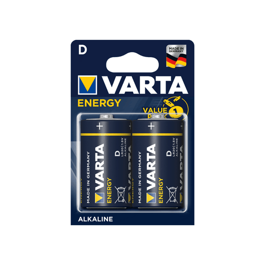 2 x Varta Energy D LR20 Alkaline Batterie